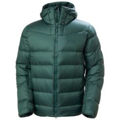 Kurtka z kapturem Helly Hansen Glacier. Zielone kurtki Helly Hansen, l, bez wzorów, z puchu, z kapturem. Za 1,551.95 zł.