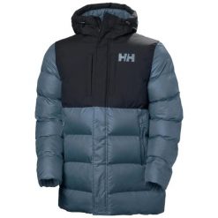 Długa kurtka z kapturem Helly Hansen Active. Niebieskie kurtki Helly Hansen, bez wzorów, z puchu, z kapturem. Za 1,117.05 zł.