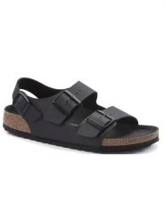 Birkenstock Sandały "Milano" w kolorze czarnym rozmiar: 42. Czarne sandały Birkenstock, z otwartym noskiem, bez zapięcia. Za 419.69 zł.