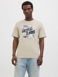 Jack & Jones Koszulka "Hawaii" w kolorze kremowym rozmiar: XXL. Brązowe bezrękawniki Jack & Jones, xxl, bez wzorów, z bawełny, bez kołnierzyka, bez ramiączek. Za 57.45 zł.