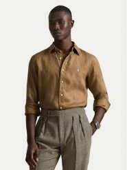 Polo Ralph Lauren Koszula 710966294505 Brązowy Regular Fit. Brązowe koszule Polo Ralph Lauren, m, bez wzorów, ze lnu, bez kołnierzyka, bez ramiączek. Za 779.99 zł.