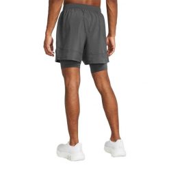 Szorty 2 w 1 Under Armour Launch 5". Szare odzież kompresyjna Under Armour, l, bez wzorów, z dzianiny, do biegania. Za 254.50 zł.