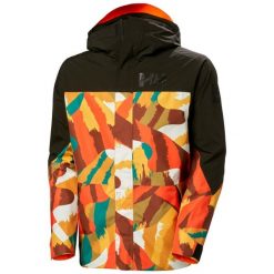 Wodoodporna kurtka narciarska Helly Hansen Ullr D Graphic. Brązowe kurtki przeciwdeszczowe Helly Hansen, na zimę, l, bez wzorów, bez kaptura. W wyprzedaży za 1,101.00 zł.