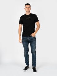 Les Hommes T-Shirt "Embrodery" | LBT1031700E | Mężczyzna | Czarny. Czarne t-shirty Les Hommes, m, bez wzorów, z bawełny, bez kołnierzyka, bez ramiączek. W wyprzedaży za 389.00 zł.
