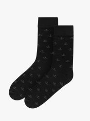 Skarpetki za kostkę męskie SKARPETY. Czarne skarpety Ryłko, bez wzorów, z bawełny. Za 24.99 zł.