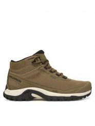 Salomon Trekkingi Shelter Waterproof L47974000 Khaki. Brązowe buty trekkingowe Salomon, bez wzorów, z materiału, bez zapięcia. Za 619.99 zł.