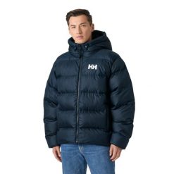 Kurtka z kapturem Helly Hansen Active. Niebieskie kurtki Helly Hansen, m, bez wzorów, z puchu, z kapturem. W wyprzedaży za 885.50 zł.