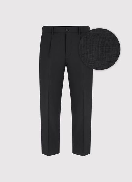 PAKO LORENTE - Czarne casualowe spodnie męskie. Czarne spodnie materiałowe Pako Lorente, na co dzień, m, bez wzorów, z wełny, casualowe. Za 199.99 zł.