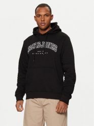 Jack&Jones Bluza 12256521 Czarny Relaxed Fit. Czarne bluzy Jack&Jones, m, bez wzorów, z bawełny, bez kaptura. Za 89.99 zł.