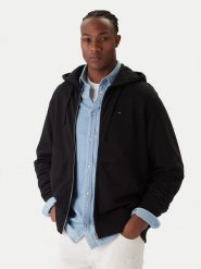 Tommy Jeans Bluza DM0DM21814 Czarny Relaxed Fit. Czarne bluzy Tommy Jeans, m, bez wzorów, z bawełny, bez kaptura. Za 449.99 zł.