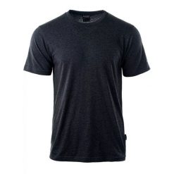 Koszulka męska Hi-Tec Plain - ciemnoszara, Rozmiar L. Szare t-shirty Hi-tec, l, bez wzorów, z bawełny, bez kołnierzyka, bez ramiączek. Za 45.99 zł.