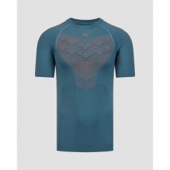 Koszulka biegowa męska X-Bionic Twyce Run Shirt SS Blue Orange. Brązowe buty do biegania XBIONIC, bez wzorów, bez zapięcia, rowerowe. Za 280.00 zł.