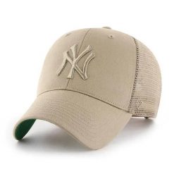 New York Yankees Branson Czapka baseballowa - Regulowana - Khaki - Dla dorosłych. Zielone czapki z daszkiem 47 Brand, bez wzorów, z bawełny. Za 99.99 zł.