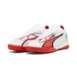 Buty piłkarskie męskie PUMA Ultra Match Tt. Białe buty do biegania Puma, bez wzorów, ze skóry, bez zapięcia, do piłki nożnej. Za 280.75 zł.