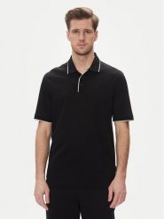 Armani Exchange Polo XM000739 AF10364 UC001 Czarny Regular Fit. Czarne koszulki polo Armani Exchange, l, bez wzorów, z bawełny, bez kołnierzyka, bez ramiączek. Za 379.99 zł.