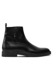 BOSS Trzewiki Calev Boot ltfr 50523867 Czarny. Czarne botki sznurowane Boss, bez wzorów, ze skóry, bez obcasa, bez zapięcia. Za 1,399.00 zł.