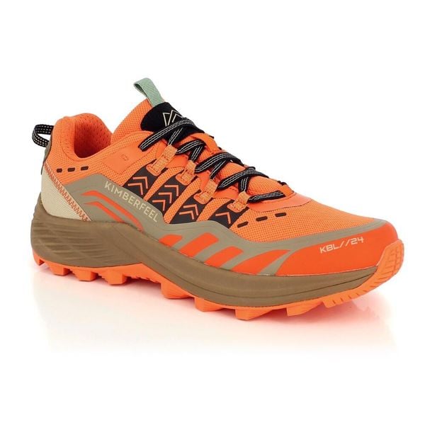 Buty do fast-hikingu AMIARA - Pomarańczowe. Brązowe buty turystyczne Kimberfeel, bez wzorów, bez zapięcia, trekkingowe. Za 408.05 zł.