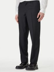Calvin Klein Spodnie materiałowe LV04LF623G Czarny Tapered Fit. Czarne spodnie materiałowe CALVIN KLEIN, m, bez wzorów, z materiału. Za 569.99 zł.