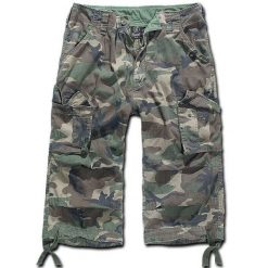 Szorty bushcraft męskie Brandit M65 3/4 Urban Legend Woodland. Brązowe szorty Brandit, m, bez wzorów. Za 248.50 zł.