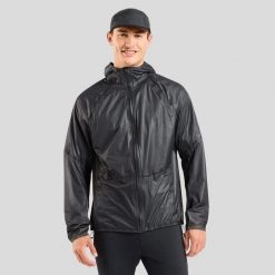 Kurtka przeciwdeszczowa Odlo Jacket DUAL DRY WATERPROOF INSULATED. Czarne kurtki ODLO, na zimę, l, bez wzorów, z elastanu, z kapturem. Za 1,699.99 zł.
