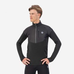 Bluza do biegania męska Rogelli Essential Windblock. Czarne bielizna termoaktywna Rogelli, l, bez wzorów, z materiału, bez ramiączek, do biegania. Za 191.25 zł.