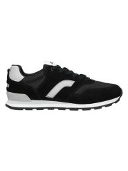 Relaks Skórzane sneakersy w kolorze czarno-szarym rozmiar: 43. Czarne buty sportowe casual Relaks, bez wzorów, z materiału, bez zapięcia. Za 244.95 zł.