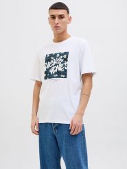 Jack & Jones Koszulka "Hawaii" w kolorze białym rozmiar: S. Białe bezrękawniki Jack & Jones, s, bez wzorów, z bawełny, bez kołnierzyka, bez ramiączek. Za 44.19 zł.