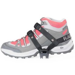 Mini raczki turystyczne Rapeks Pro (38-48 EU). Czarne buty trekkingowe RAPEKS, bez wzorów, bez zapięcia. W wyprzedaży za 69.90 zł.