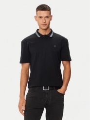 Hugo Polo Doucano 50510036 Czarny Regular Fit. Czarne koszulki polo Hugo, m, bez wzorów, z bawełny, bez kołnierzyka, bez ramiączek. Za 249.99 zł.