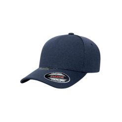 Czapka Flexfit Unipanel Melange. Niebieskie czapki z daszkiem FLEXFIT, bez wzorów, z elastanu. Za 105.90 zł.