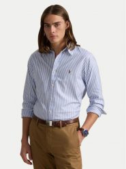 Polo Ralph Lauren Koszula 710886462003 Błękitny Custom Fit. Niebieskie koszule Polo Ralph Lauren, m, bez wzorów, z bawełny, bez kołnierzyka, bez ramiączek. Za 609.99 zł.