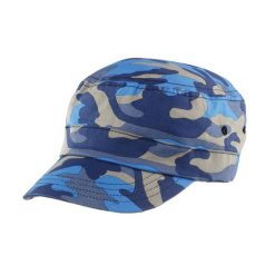 Czapka Urban Camo. Niebieskie czapki z daszkiem RESULT HEADWEAR, bez wzorów, z bawełny. Za 49.99 zł.