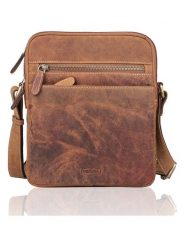 SPARWELL Skórzana torebka "Brody" w kolorze jasnobrązowym - 20,5 x 24 x 6,5 cm rozmiar: onesize. Brązowe torby na ramię SPARWELL, bez wzorów, z materiału, na ramię, małe, bez dodatków. Za 173.99 zł.