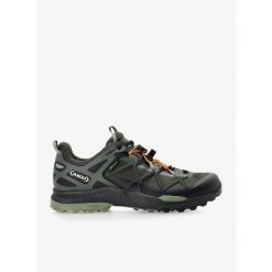 Buty turystyczne męskie AKU Rocket DFS GTX. Zielone buty trekkingowe Aku, bez wzorów, bez zapięcia, trekkingowe. Za 734.99 zł.