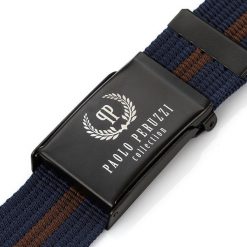 Pasek parciany PAOLO PERUZZI PW-14-95 cm granatowy. Niebieskie paski Paolo Peruzzi, bez wzorów, z materiału. Za 34.99 zł.