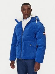 Tommy Hilfiger Kurtka puchowa MW0MW41361 Niebieski Regular Fit. Niebieskie kurtki Tommy Hilfiger, l, bez wzorów, z puchu, bez kaptura. Za 2,189.00 zł.