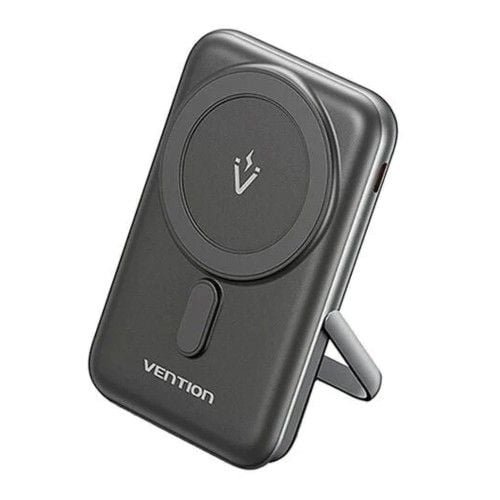 Bezprzewodowy magnetyczny powerbank Vention 20W PD 10000 mAh czarny. Czarne powerbanki Vention. Za 143.99 zł.
