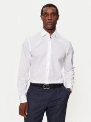 Boss Koszula 50527198 Biały Slim Fit. Białe koszule Boss, m, bez wzorów, z bawełny, bez kołnierzyka, bez ramiączek. Za 479.99 zł.