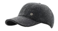 Czapka z Nausznikami, Popielata w Drobny Wzór z Daszkiem, Jesienno-Zimowy -Pako Jeans. Szare czapki z daszkiem Pako Jeans, na zimę, bez wzorów, z bawełny. Za 65.00 zł.