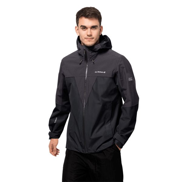 Kurtka wodoodporna Jack Wolfskin DNA Rhapsody. Czarne kurtki Jack Wolfskin, l, bez wzorów, z hardshellu, bez kaptura. Za 858.65 zł.