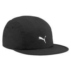 Czapka z daszkiem PUMA ESS Running 5 Panel. Czarne czapki z daszkiem Puma, bez wzorów. Za 49.99 zł.
