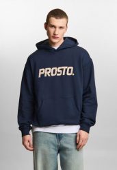 Bluza sportowa męska Prosto Big log z kapturem. Niebieskie bluzy z kapturem Prosto., l, bez wzorów, z bawełny, z kapturem. Za 264.99 zł.