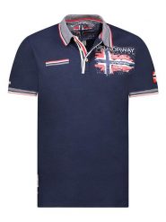 Geographical Norway Koszulka polo "Krusty" w kolorze granatowym rozmiar: S. Niebieskie koszulki polo Geographical Norway, s, bez wzorów, z bawełny, bez kołnierzyka, bez ramiączek. Za 84.01 zł.
