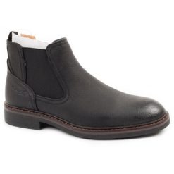 Buty sztyblety męskie Wrangler Toby. Brązowe sztyblety Wrangler, bez wzorów, z gumy, bez obcasa, bez zapięcia. Za 269.00 zł.