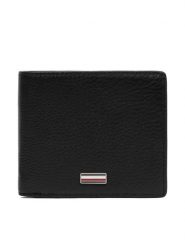 Tommy Hilfiger Portfel Th Central Cc Flap And Coin AM0AM14497 Czarny. Czarne portfele Tommy Hilfiger, bez wzorów, ze skóry. Za 349.99 zł.