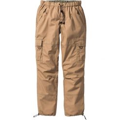 Spodnie bojówki Loose Fit Straight bonprix wielbłądzia wełna. Joggery i bojówki marki bonprix. Za 44.99 zł.