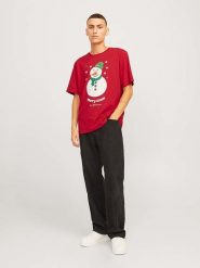 Jack & Jones Koszulka w kolorze czerwonym rozmiar: XXL. Czerwone bezrękawniki Jack & Jones, xxl, bez wzorów, z bawełny, bez kołnierzyka, bez ramiączek. Za 41.98 zł.