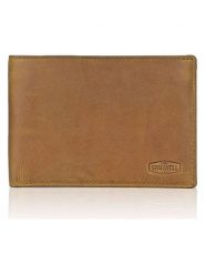 SPARWELL Skórzany portfel "Norman" w kolorze jasnobrązowym - 15 x 10,5 x 2 cm rozmiar: onesize. Brązowe portfele SPARWELL, bez wzorów, z materiału. Za 60.99 zł.