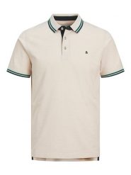 Jack & Jones Koszulka polo "Paulos" w kolorze kremowym rozmiar: L. Brązowe koszulki polo Jack & Jones, l, bez wzorów, bez kołnierzyka, bez ramiączek. Za 69.99 zł.