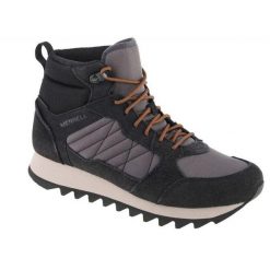Męskie Buty Turystyczne Alpine Chamois Leather Mid Cut. Czarne buty turystyczne Merrell, bez wzorów, bez zapięcia. Za 624.99 zł.